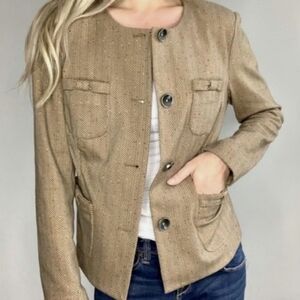 Cabi Penny Brown Herringbone  Blazer Size Medium